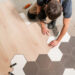 rinnovare un pavimento - doppia pavimentazione piastrelle legno