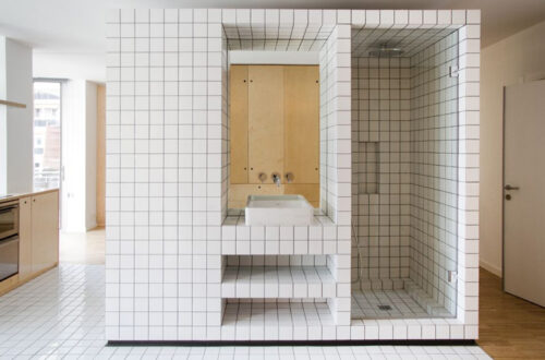 40 metri quadri con bagno - Progetto JM55 disegnato da Studio BURR